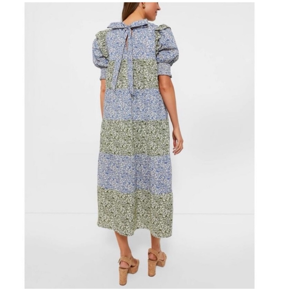 💙HYACINTH HOUSE Green & Blue Floral
Barton Midi Dress M💚 - Picture 3 of 10